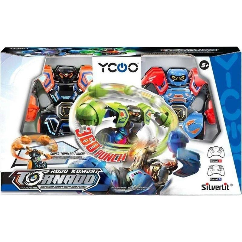 YCOO Robo Kombat Tornado Pack B Battling Robot (Pack of 2, Red/Orange) - Image 1